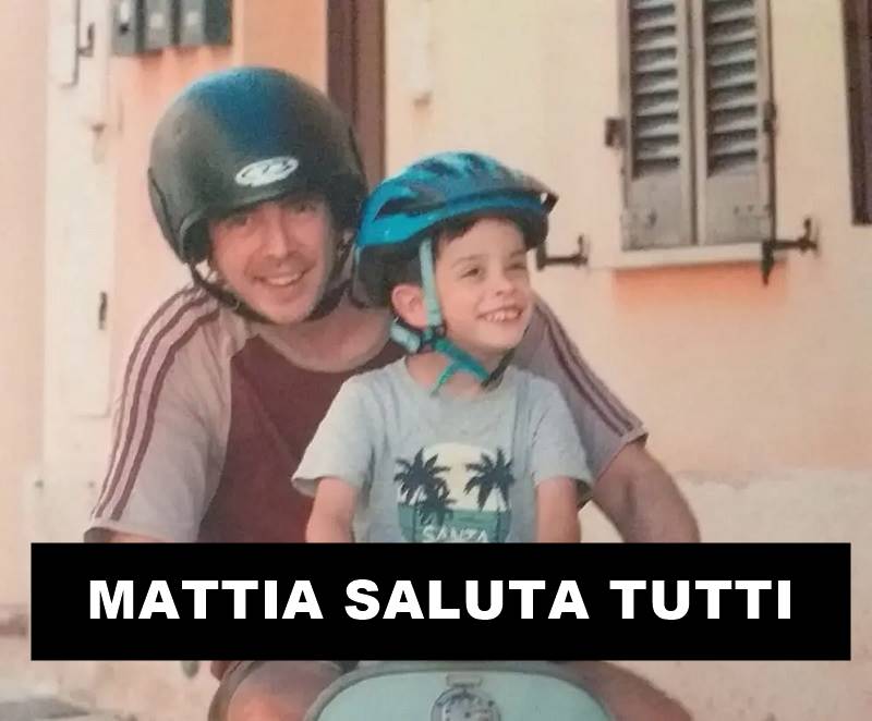 Il tenero saluto del papà di Mattia &quot;Torneremo a girare in vespa e a